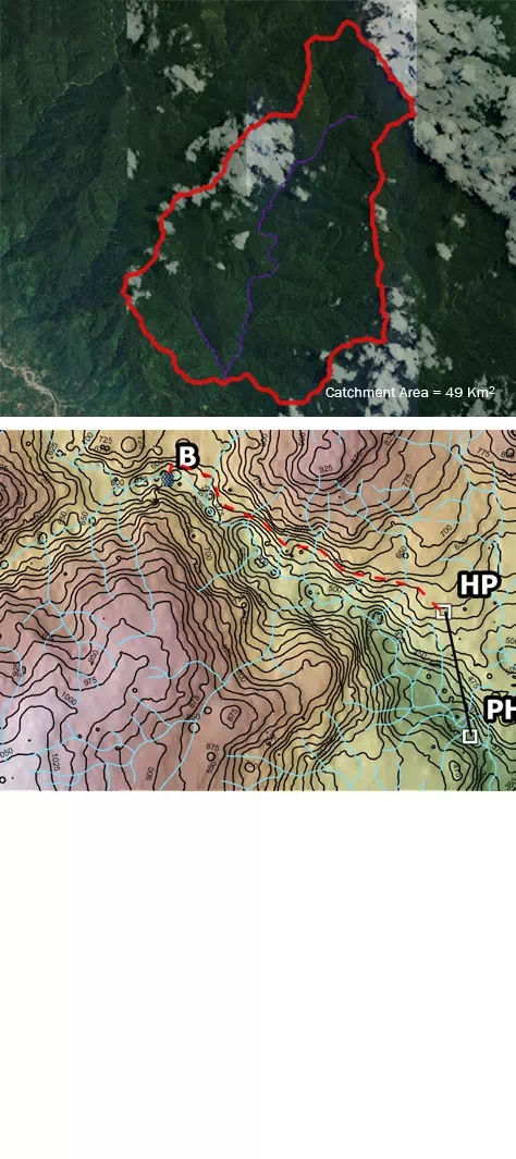 Catchment Area PLTM Alpha Sumatra Indonesia.