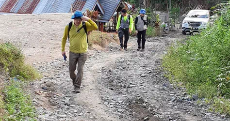 Kondisi jalan menuju lokasi pltm