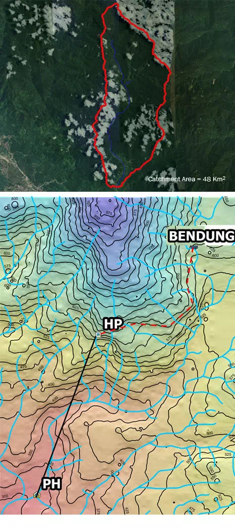 Catchment Area PLTM Alpha Sumatra Indonesia.