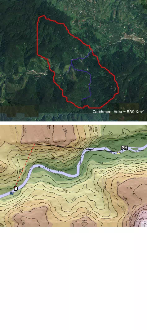 Catchment Area PLTM tetra Sumatra Indonesia.